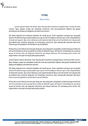 Modèle pour l'externe