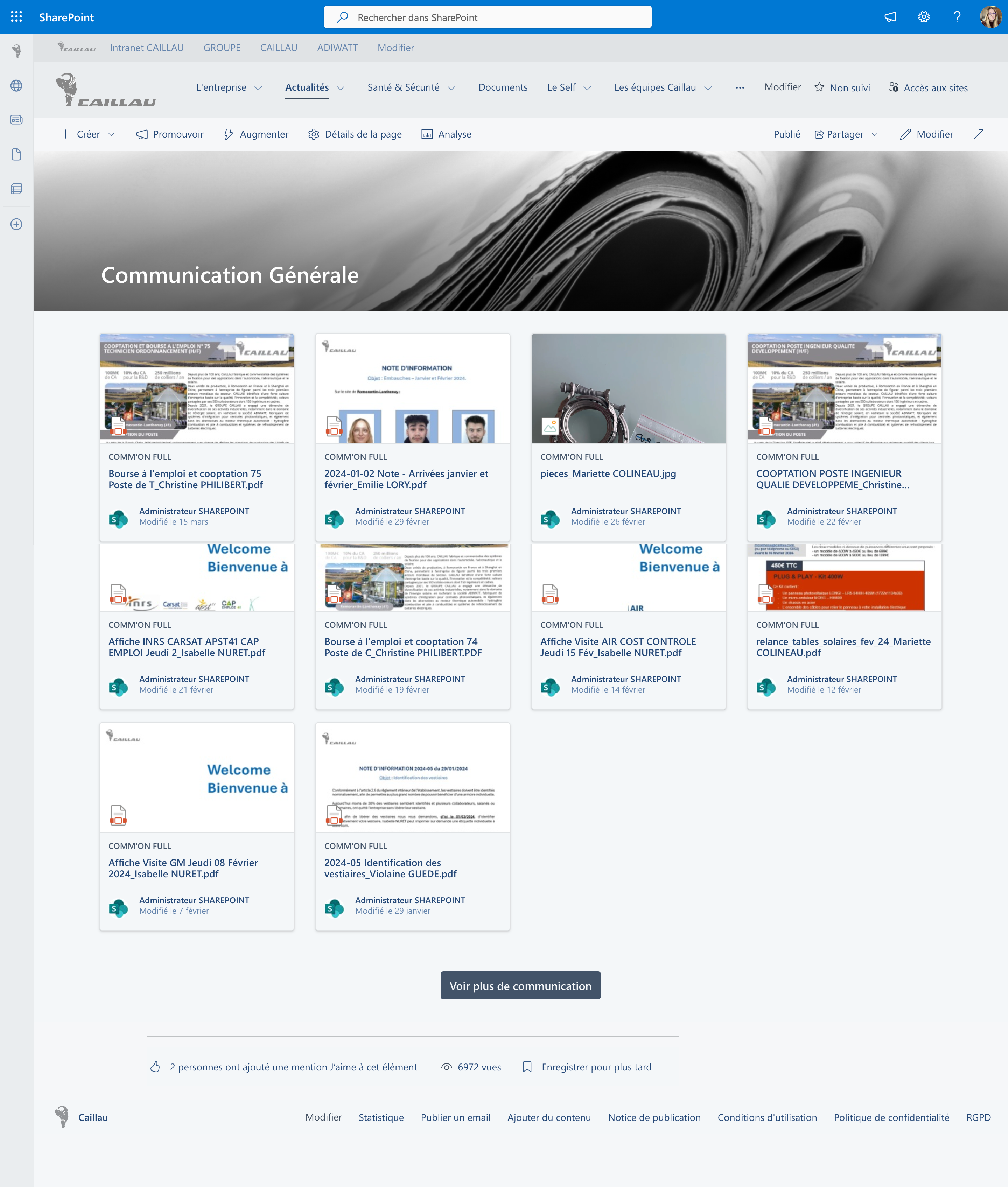 Page communication générale